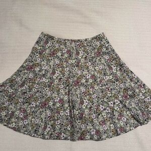 Liz Claiborne Floral Midi Skirt - Pink, Green, Black